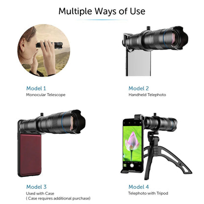 Monocular Telescope with Super Telephoto Zoom Feature