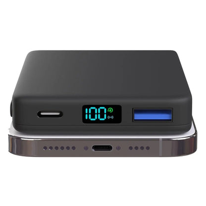 Compact Magnetic Wireless Charger – Strong Power Bank for Smartphones