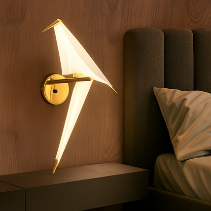 Contemporary Wall Application Design with Bird Motif