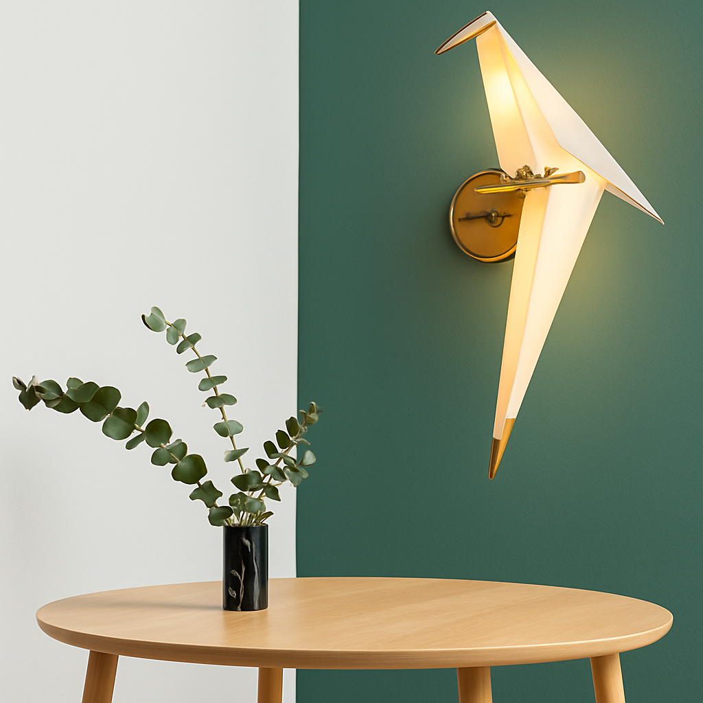 Contemporary Wall Application Design with Bird Motif