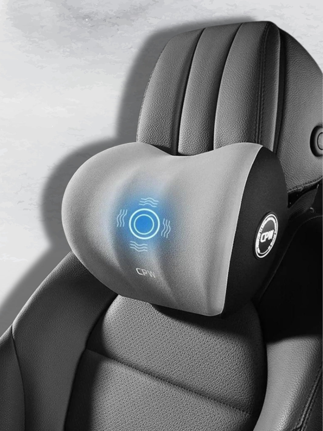 Vibrating Car Massage Seat Cushion with Adjustable Head Support