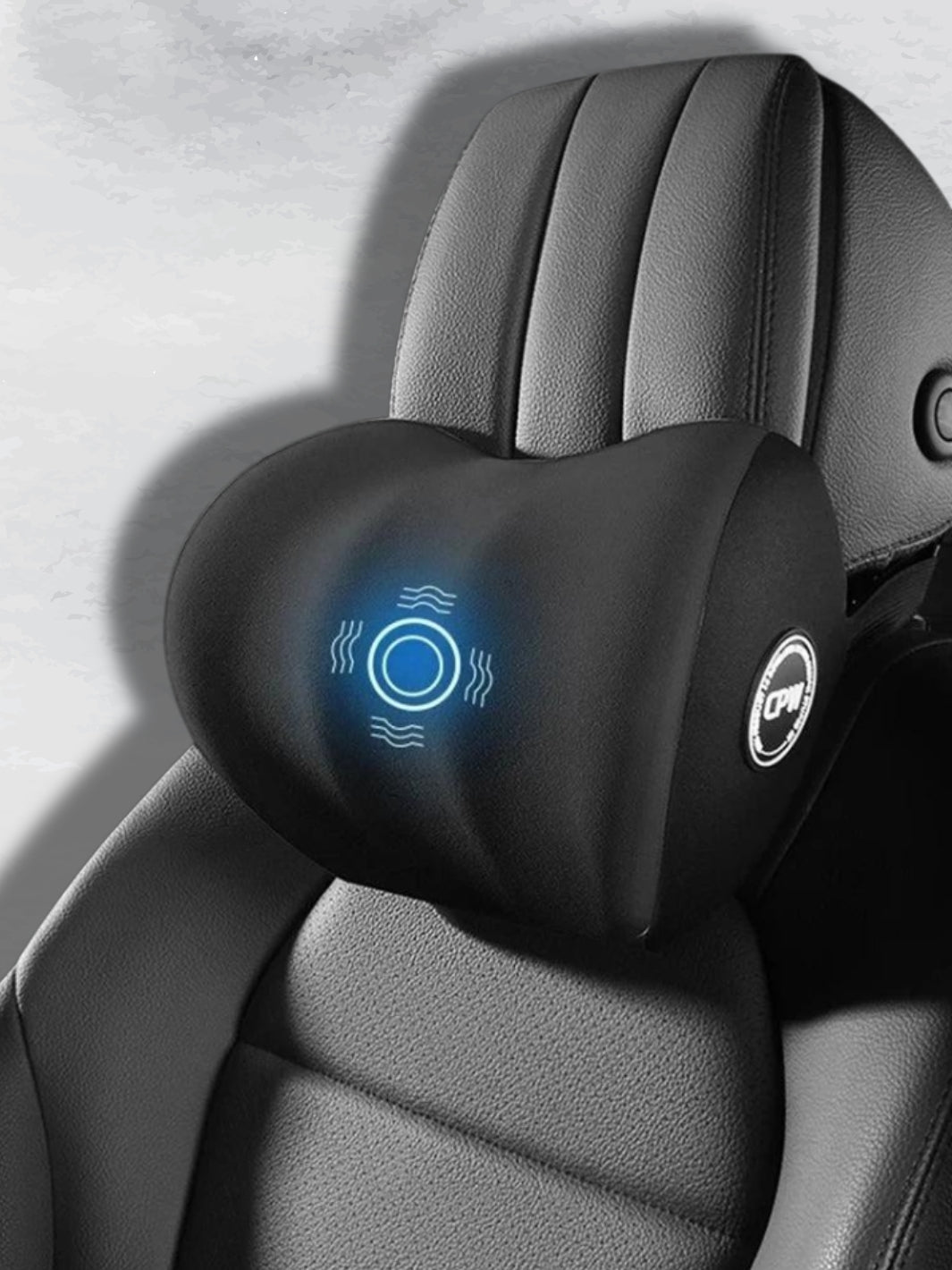 Vibrating Car Massage Seat Cushion with Adjustable Head Support