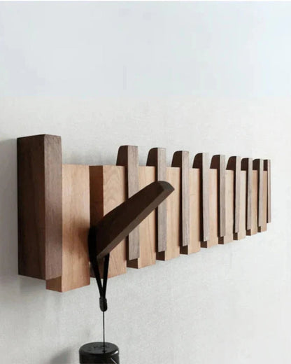 Wooden Wall Hooks - Chic Storage Solution with Elegant Design