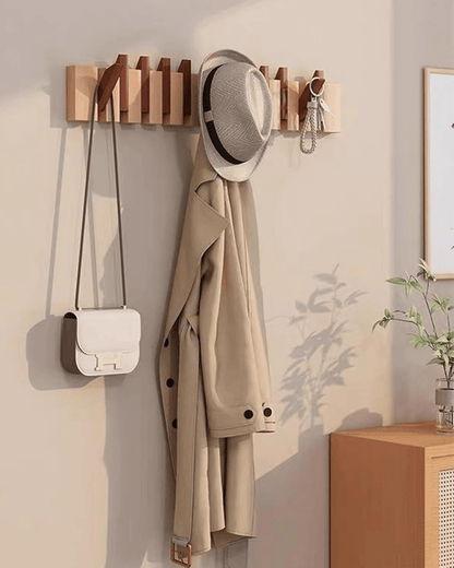 Wooden Wall Hooks - Chic Storage Solution with Elegant Design