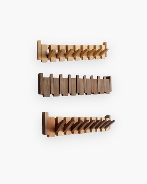 Wooden Wall Hooks - Chic Storage Solution with Elegant Design