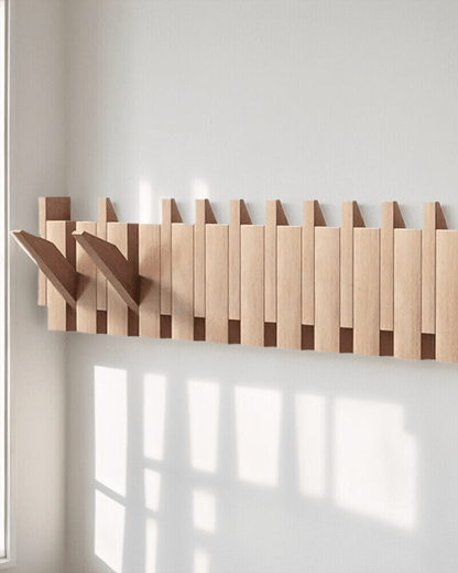 Wooden Wall Hooks - Chic Storage Solution with Elegant Design