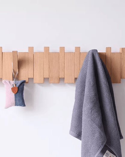 Wooden Wall Hooks - Chic Storage Solution with Elegant Design