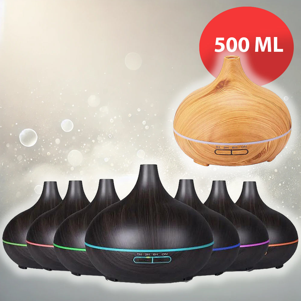 Wood-Look Aroma Diffuser – 500 ml Capacity