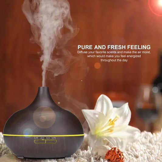 Wood-Look Aroma Diffuser – 500 ml Capacity