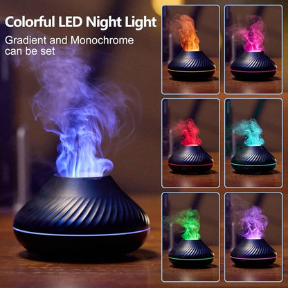 LED Flame Effect Essential Oil Diffuser
