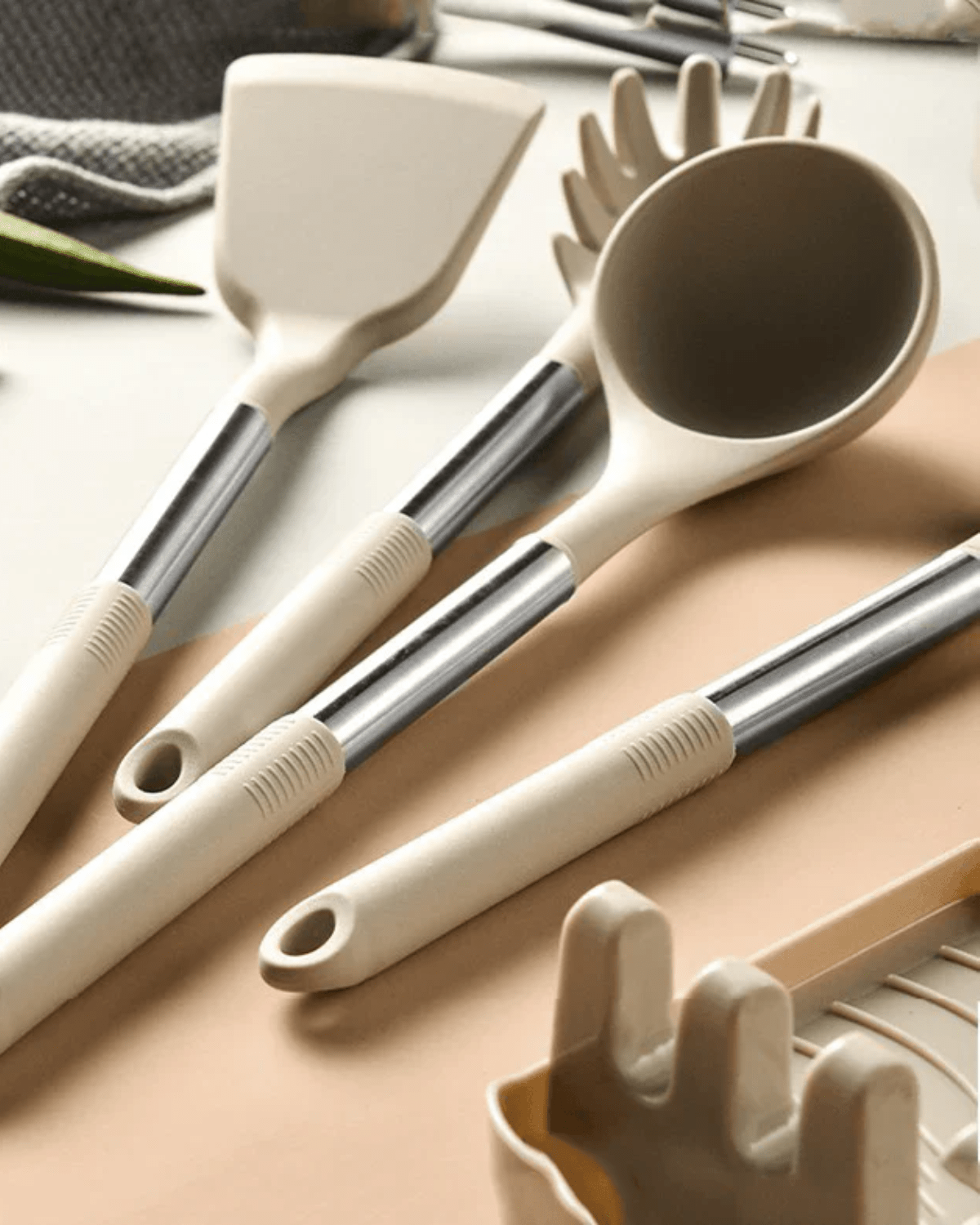 Elegant Minimalist Silicone Kitchen Utensil Set