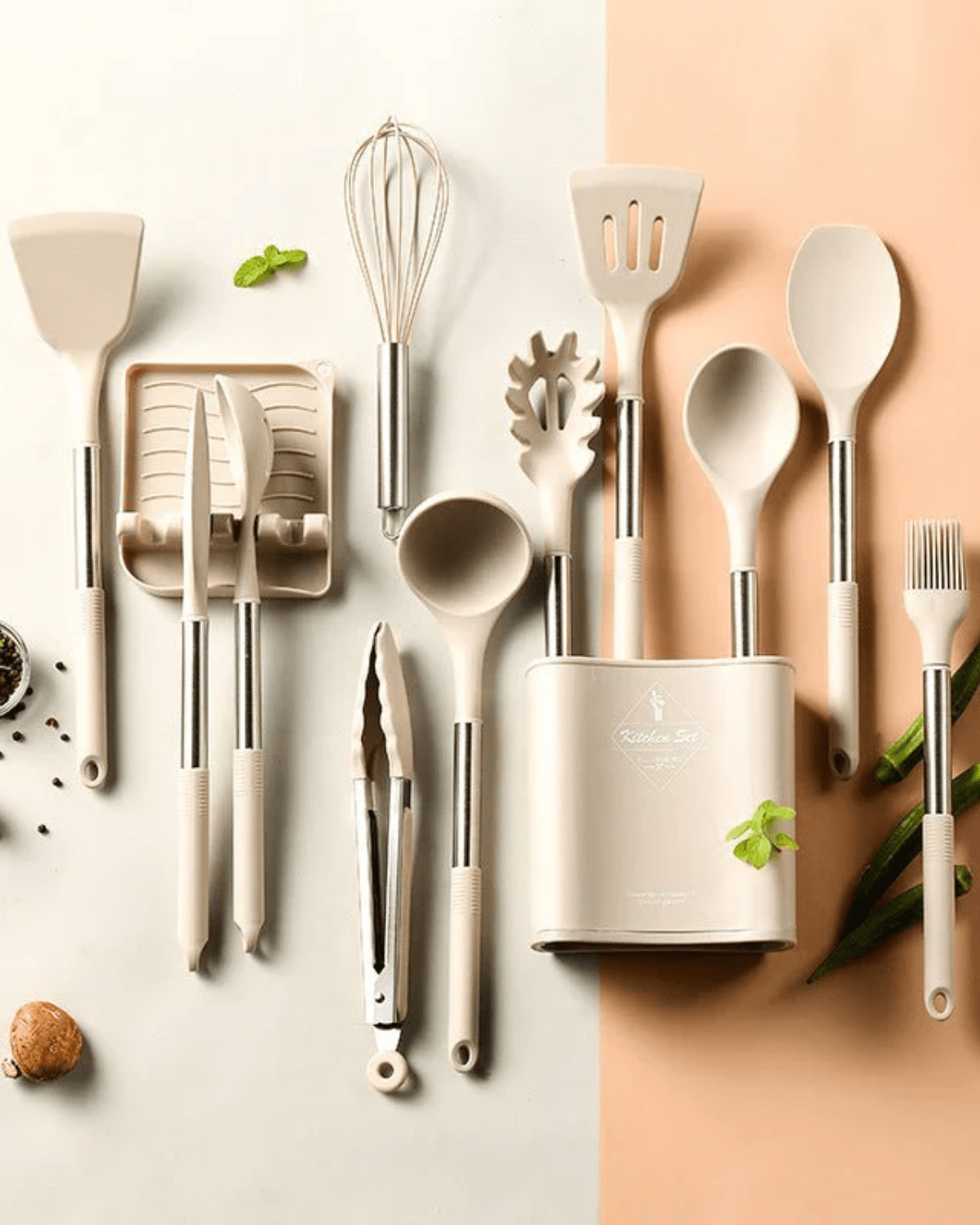 Elegant Minimalist Silicone Kitchen Utensil Set