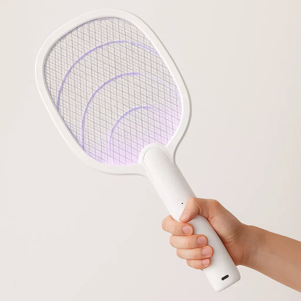 Rechargeable 2-in-1 Electric Insect Zapper and Fly Swatter – 2500V, Chemical-Free