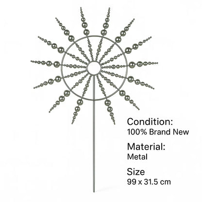 Kinetic Metal Wind Spinner Windmill for Outdoor Garden Decor - Anti-Rust