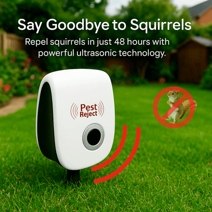 Ultrasonic Squirrel Deterrent Device - Effective Pest Control for Gardens and Yards