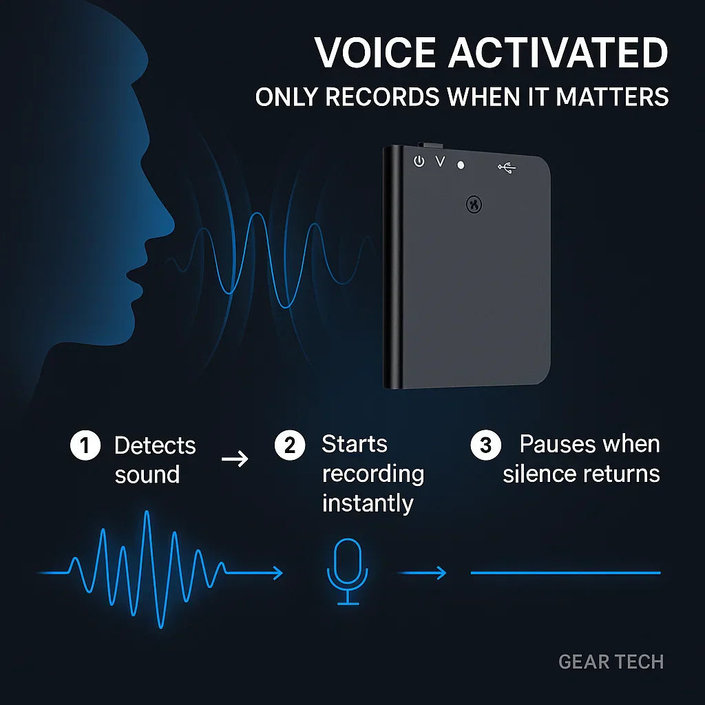 Compact Voice Recorder – Discreet Mini Device for Audio Capture and Voice Activation