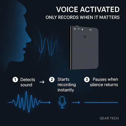 Compact Voice Recorder – Discreet Mini Device for Audio Capture and Voice Activation