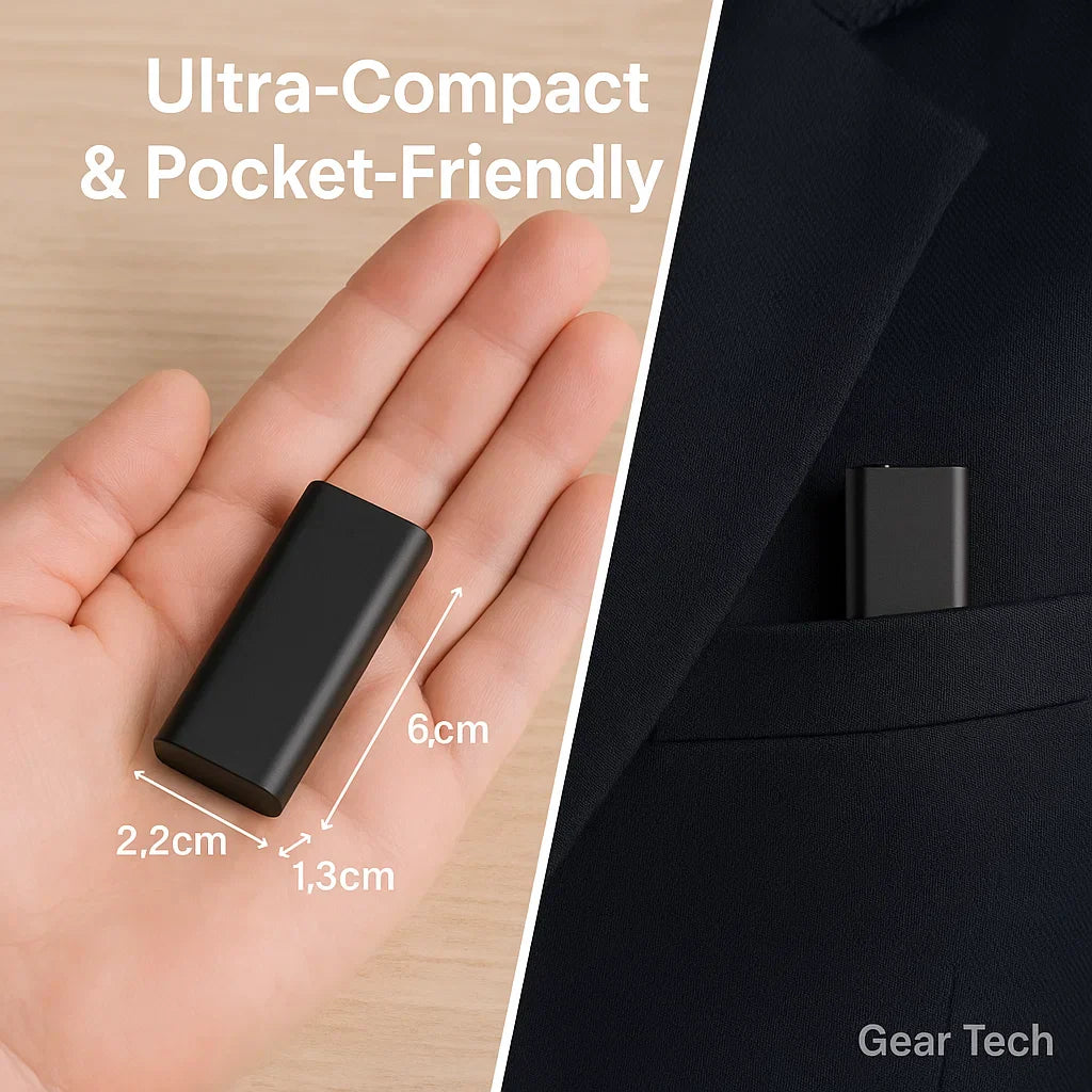Compact Voice Recorder – Discreet Mini Device for Audio Capture and Voice Activation