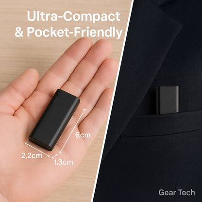 Compact Voice Recorder – Discreet Mini Device for Audio Capture and Voice Activation
