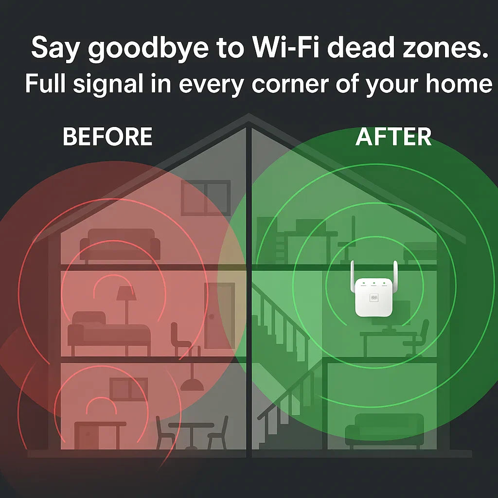 5G WiFi Range Extender – Dual-Band Signal Booster for Home & Garden