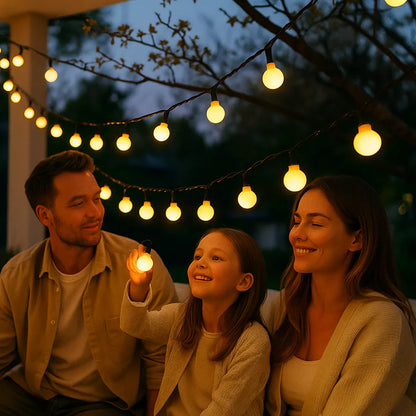 Solar-Powered Outdoor String Lights