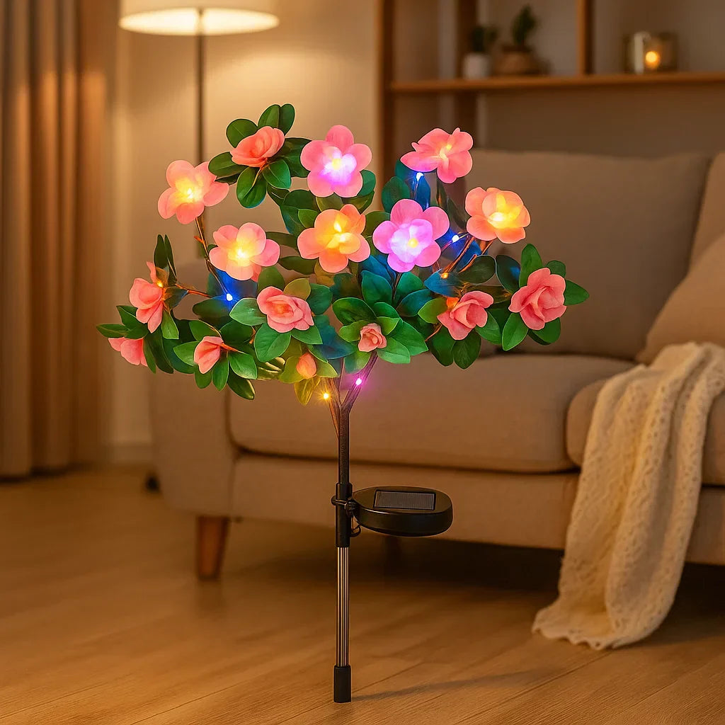 Solar-Powered Outdoor Flower Lights