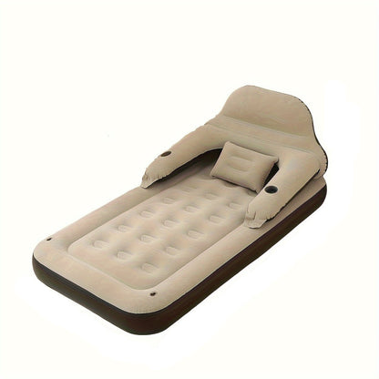 Inflatable Mattress with Integrated Pump – Comfortable Sleep and Back Support