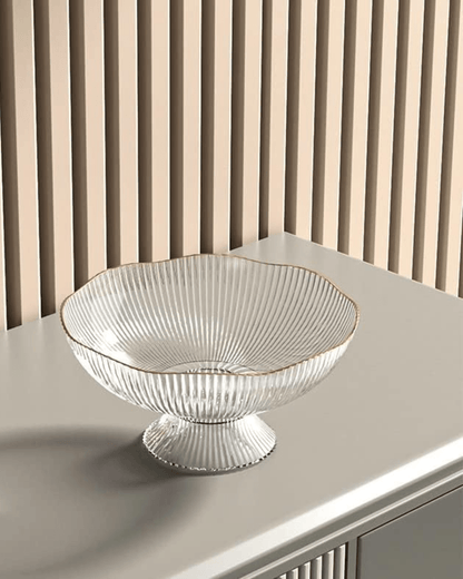 Stylish Fruit Bowl with Gold Detailing – Chic Design