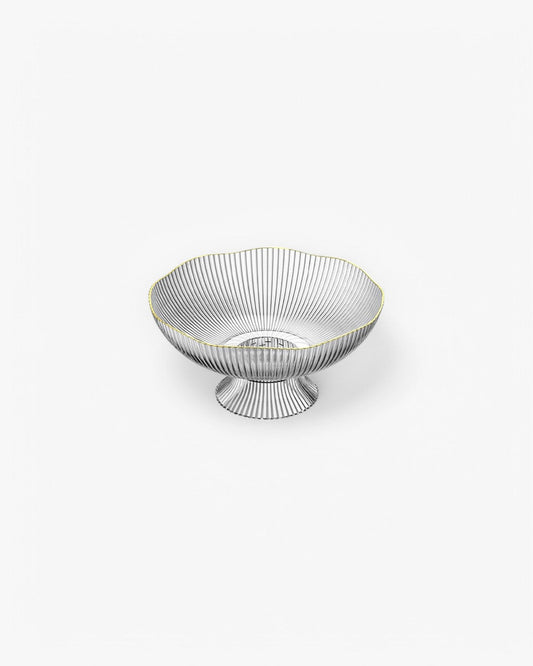 Stylish Fruit Bowl with Gold Detailing – Chic Design
