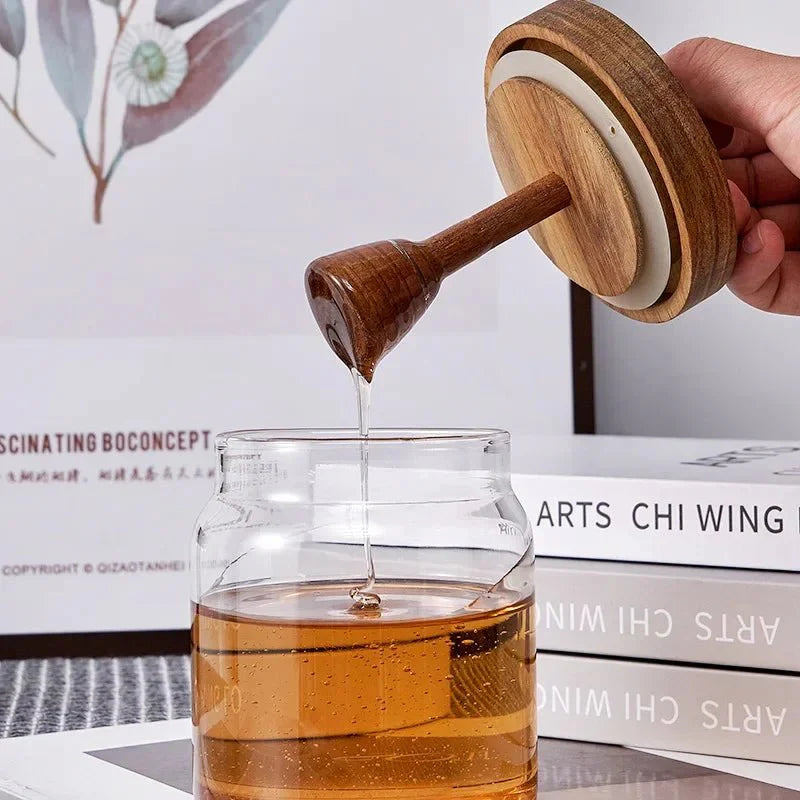 Rustic Honey Jar – Elegant Addition for Your Kitchen
