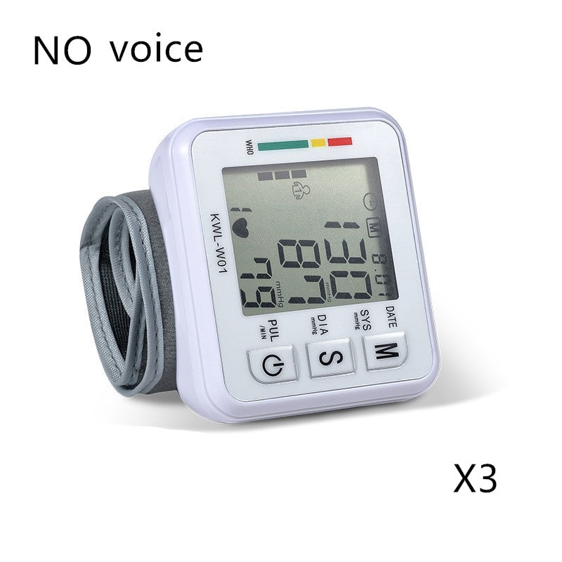 Smart Wrist Blood Pressure Tracker with LCD and Heart Rate Monitor