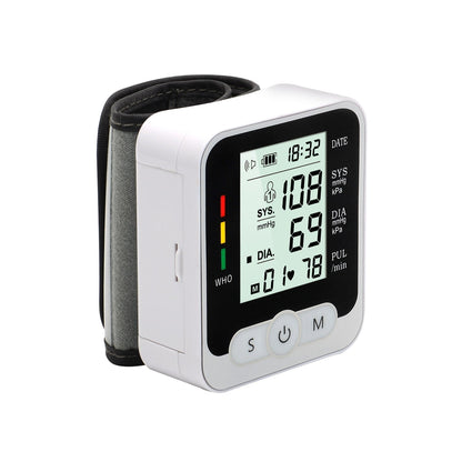 Smart Wrist Blood Pressure Tracker with LCD and Heart Rate Monitor