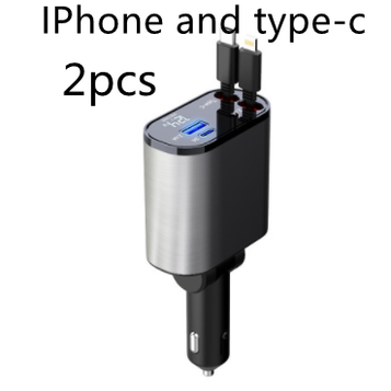 SmartDrive Recharge: Fast Dual USB Car Charger with Auto-Retract