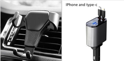 SmartDrive Recharge: Fast Dual USB Car Charger with Auto-Retract
