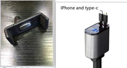 SmartDrive Recharge: Fast Dual USB Car Charger with Auto-Retract