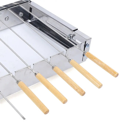 Stainless Steel BBQ Skewers Set with Automatic Rotating Rotisserie