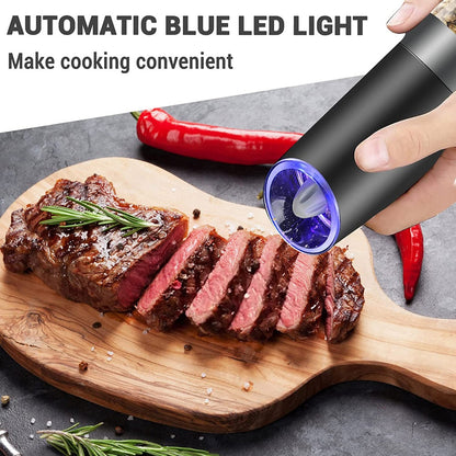 Adjustable Electric Spice Mill with LED Light - Automatic Grinder