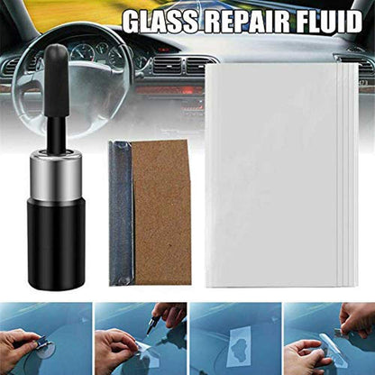 Windshield Chip and Scratch Repair Fluid for Automotive Glass