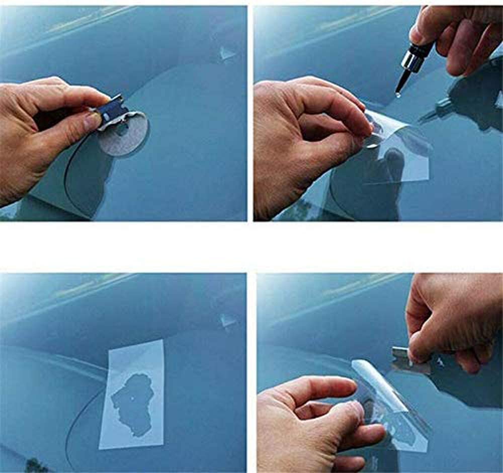 Windshield Chip and Scratch Repair Fluid for Automotive Glass
