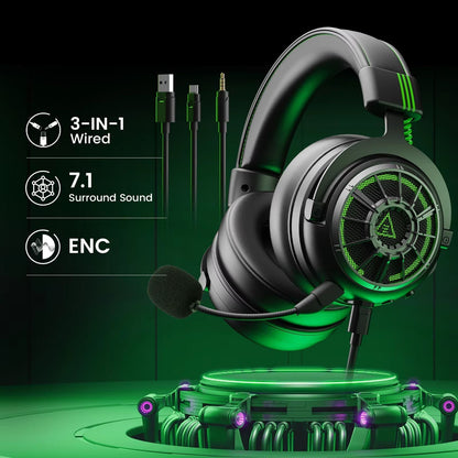 PC Gaming Headset Featuring 7.1 Surround Sound Audio
