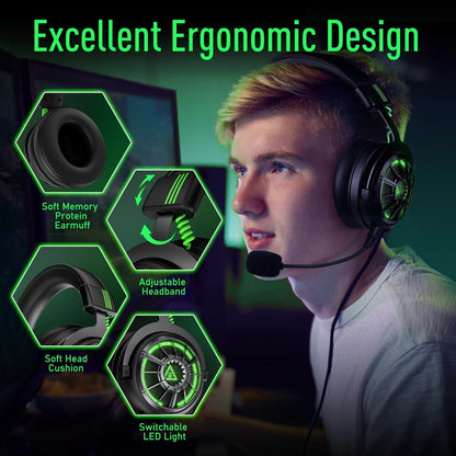 PC Gaming Headset Featuring 7.1 Surround Sound Audio