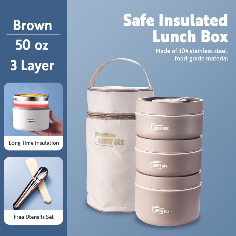 Portable Insulated Meal Carrier for On-the-Go Dining