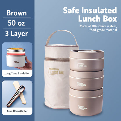 Portable Insulated Meal Carrier for On-the-Go Dining