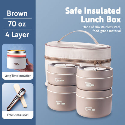 Portable Insulated Meal Carrier for On-the-Go Dining
