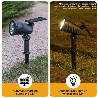 RGB Solar Spotlights for Trees and Outdoor Decoration – Set of 2