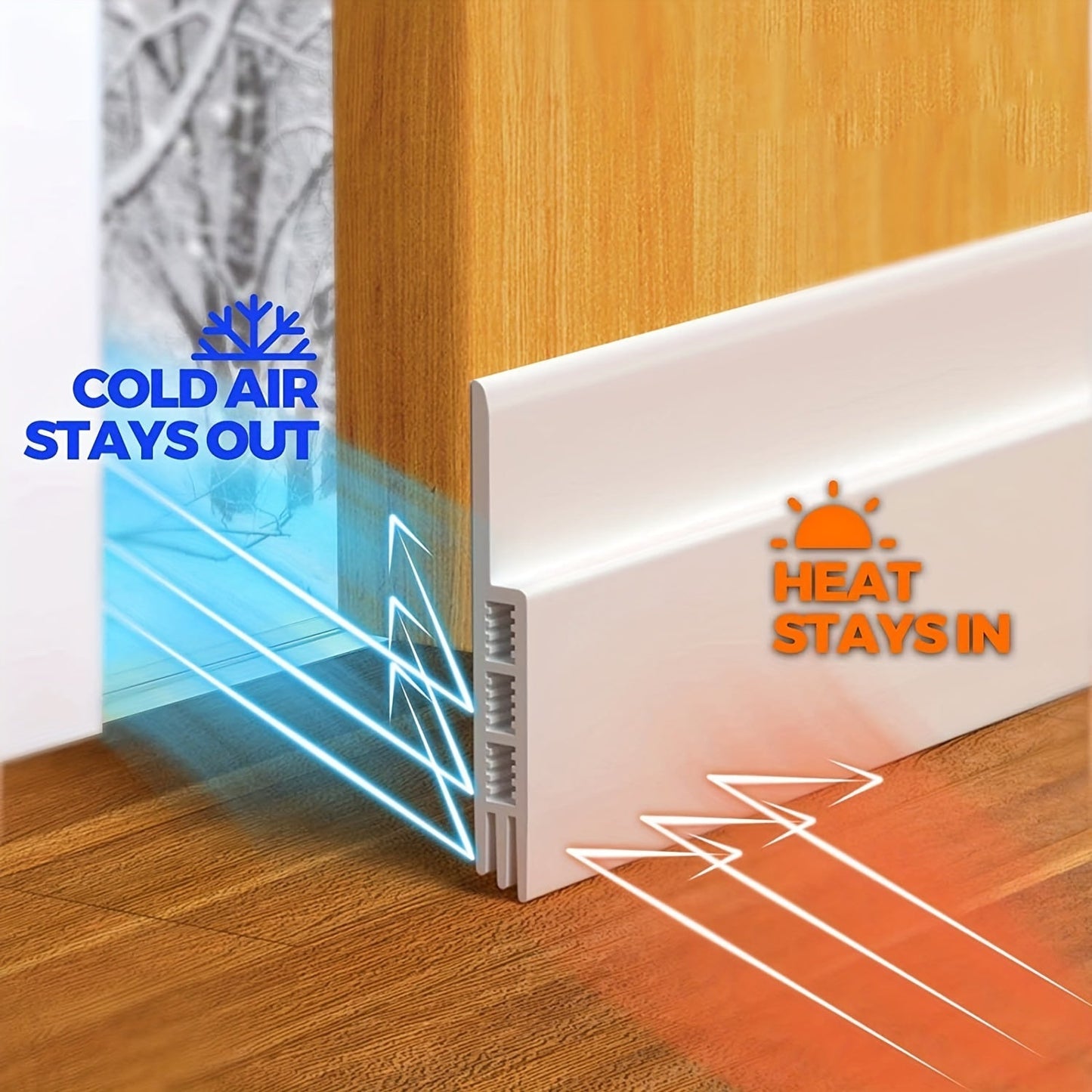 Door Draft Stopper Seal - Silicone Door Scratch Guard with Durable Adhesive and Sound Insulation