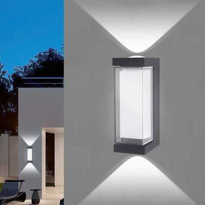 Contemporary Up/Down LED Wall Light | Waterproof IP65 | Aluminum | 17.5 × 12.5 × 10 cm