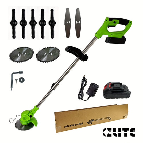 Cordless Adjustable Grass Trimmer with Multiple Blade Attachments – Lightweight