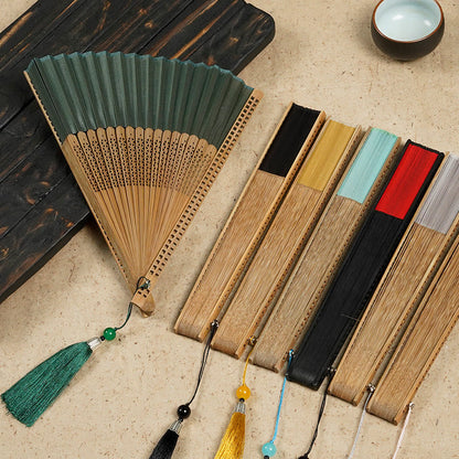 Bamboo Silk Handcrafted Fan