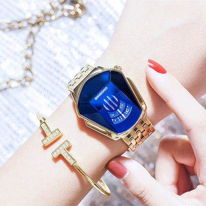 Men's Quartz Watch with Diamond Design